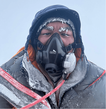 Climber on Everest